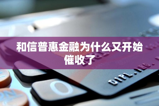 和信普惠金融重啟催收背后 金融信息咨詢服務的合規(guī)與挑戰(zhàn)